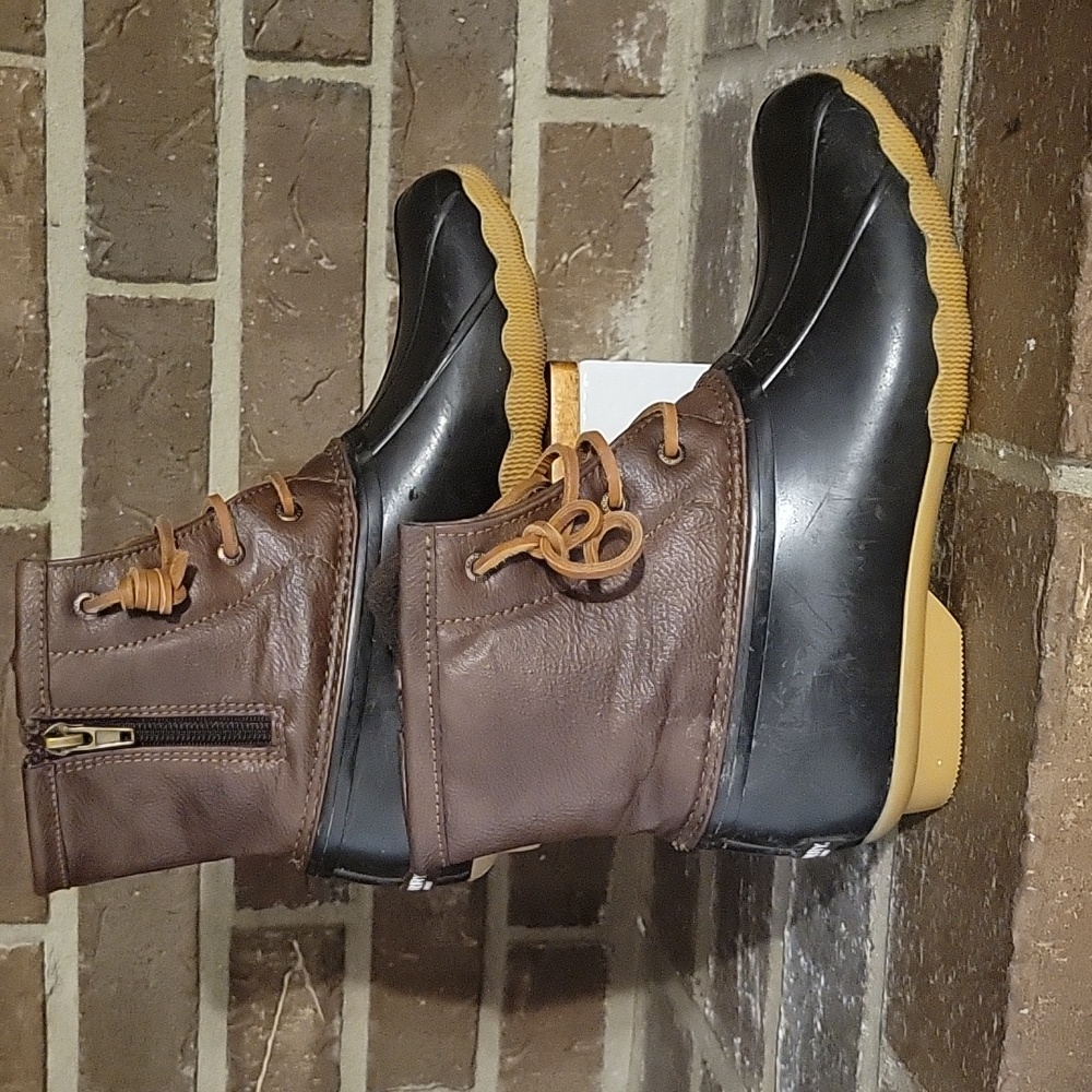 Sperry Saltwater Duck Boots Girl 5M Top‎ Sider Brown Girls Waterproof Rain Shoes